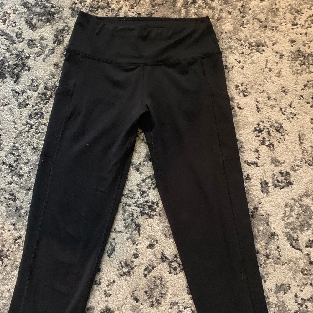 Size L full length aerie black leggings